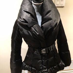 Sexy Down Filled Belted Puffer Coat